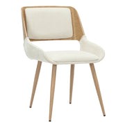 Hudson Mid-Century Modern Side Chair - Beige Fabric-DECOROLALA