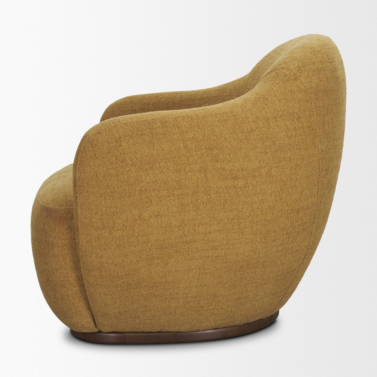 Hudson Mustard Fabric Upholstered Swivel Chair-Accent Chairs-DECOROLALA