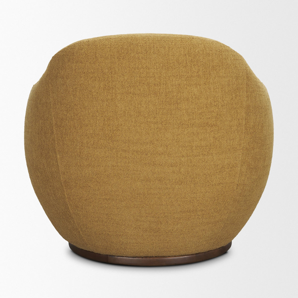 Hudson Mustard Fabric Upholstered Swivel Chair-Accent Chairs-DECOROLALA