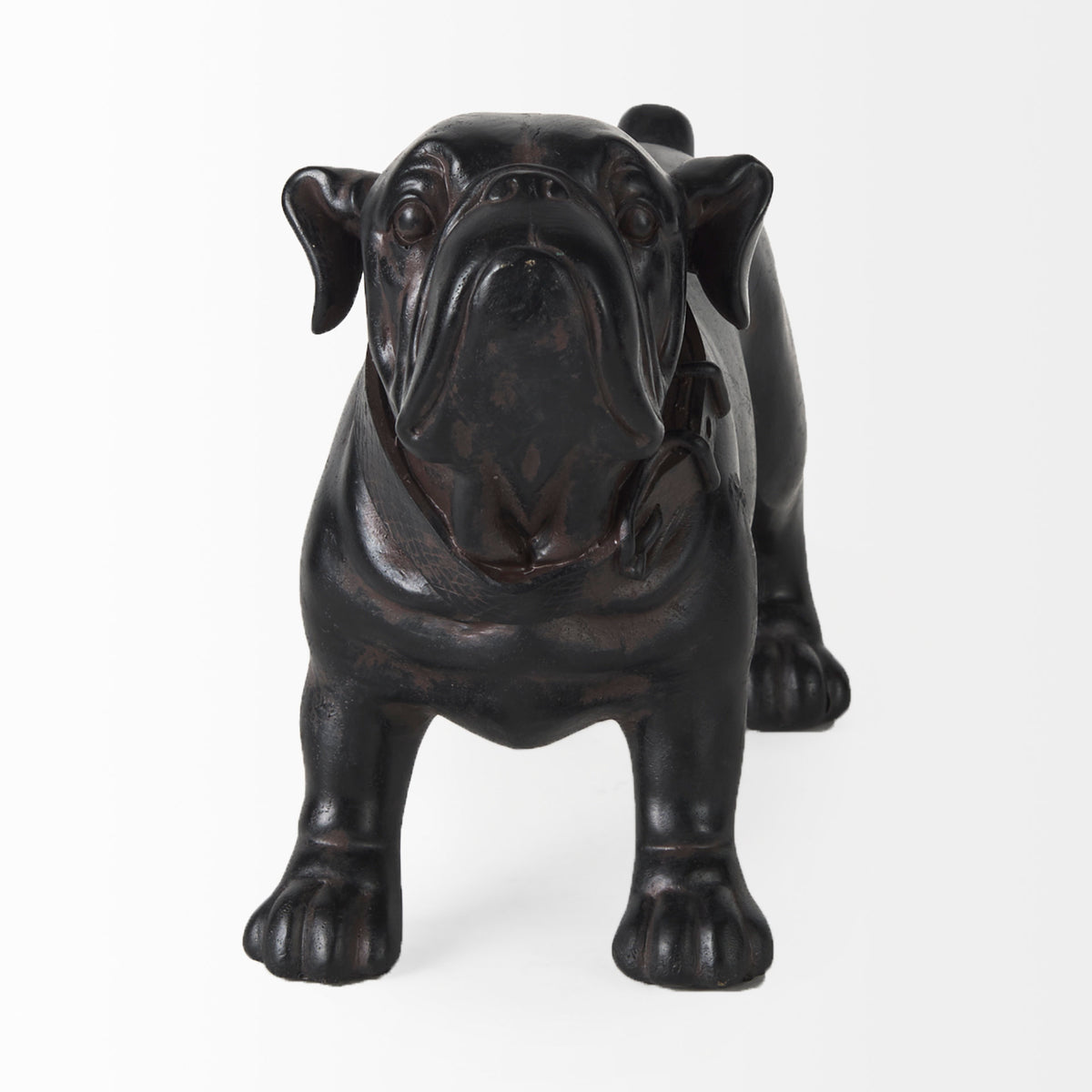 Hugo Bulldog Resin Figurine - Black 5"L x 13"W-Objects-DECOROLALA