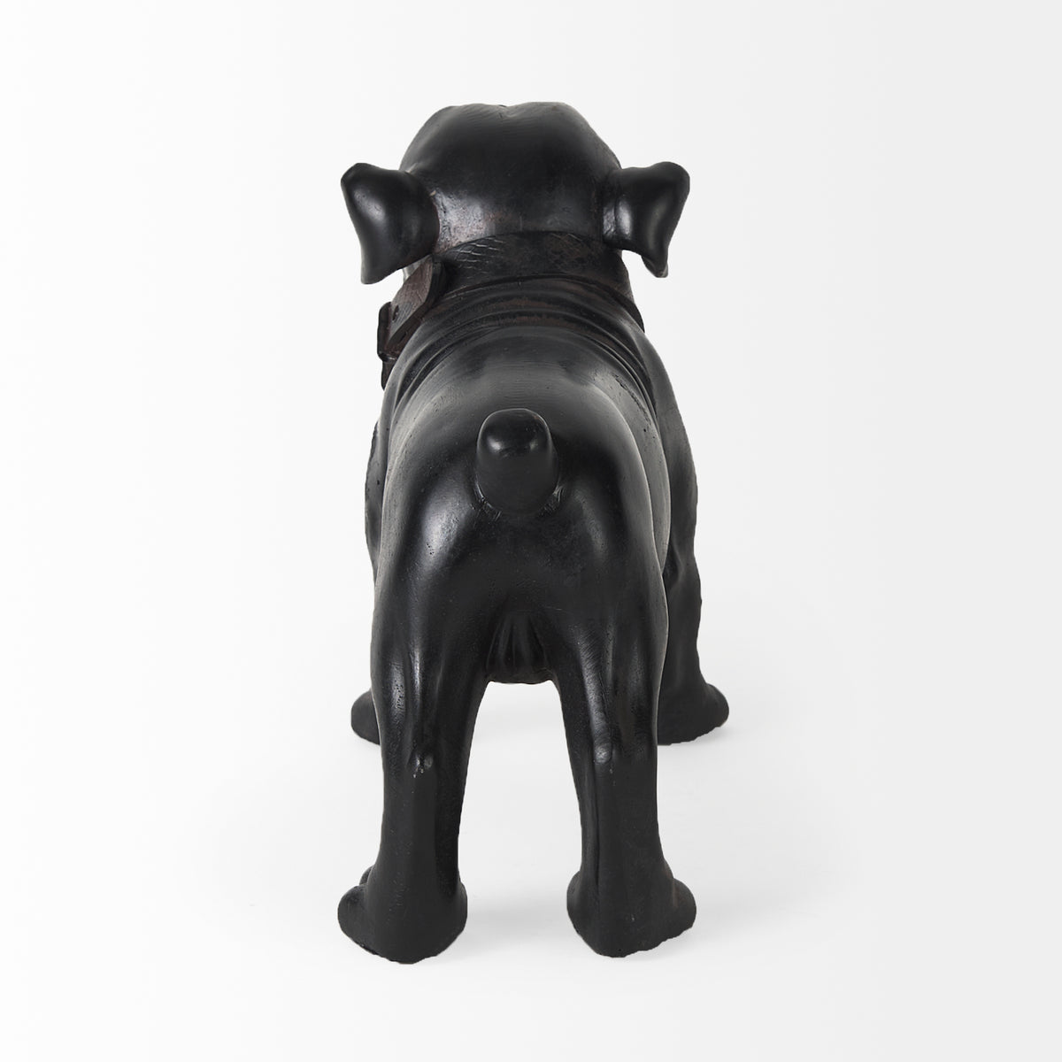 Hugo Bulldog Resin Figurine - Black 5"L x 13"W-Objects-DECOROLALA