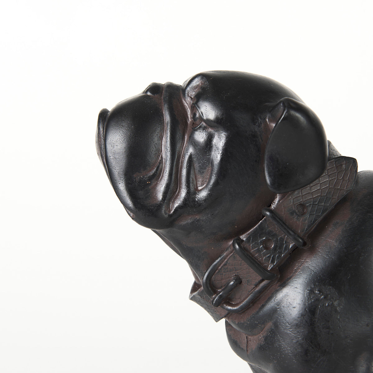 Hugo Bulldog Resin Figurine - Black 5"L x 13"W-Objects-DECOROLALA