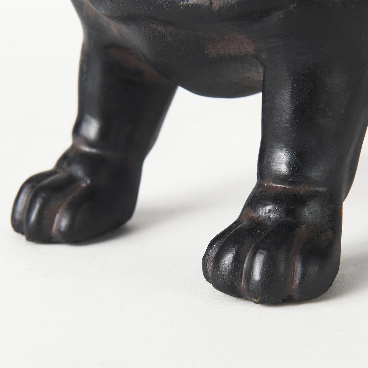 Hugo Bulldog Resin Figurine - Black 5"L x 13"W-Objects-DECOROLALA