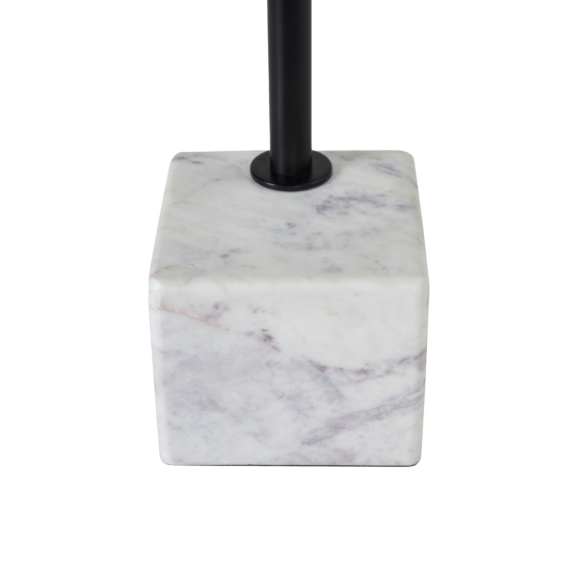 Hull Indoor Banswara Marble Side Table, White-End Table-DECOROLALA