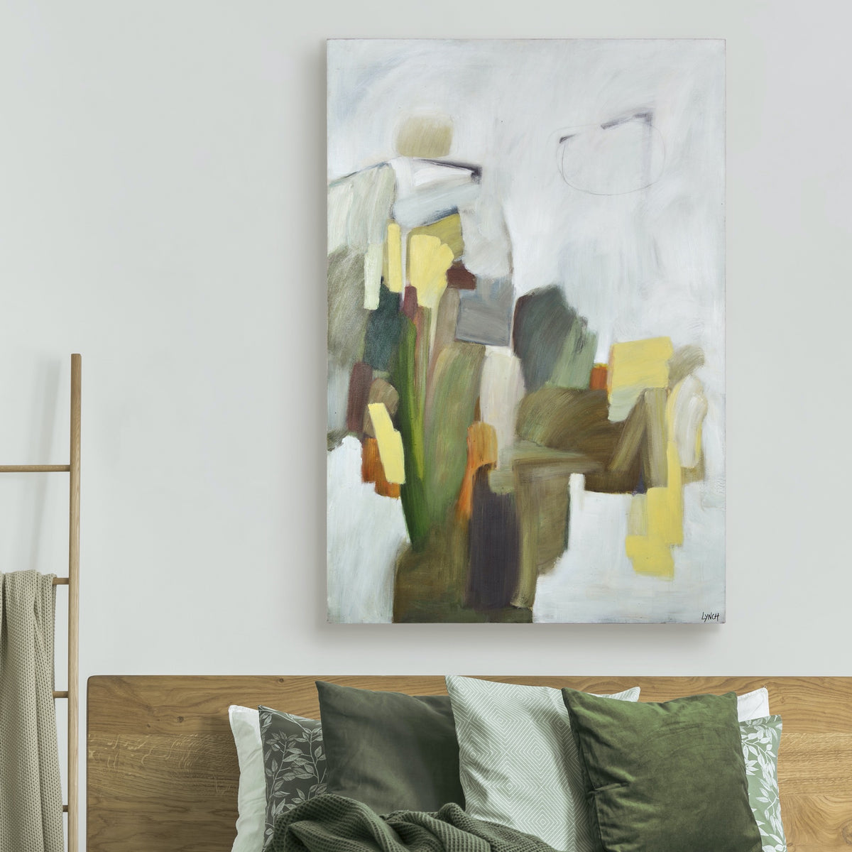 Humphrey 40" Wide Canvas Art, Green-Canvas Prints-DECOROLALA