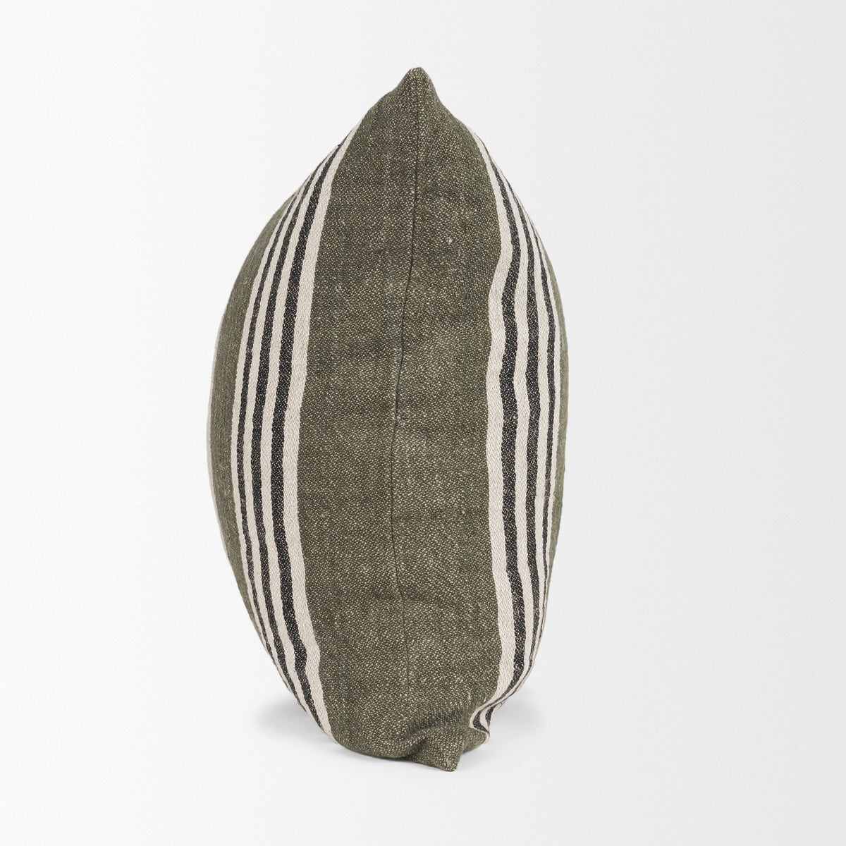 Hunter Oatmeal & Green Stripe Pillow (min order qty 2)-Decorative Pillows-DECOROLALA