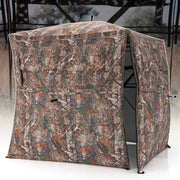 Hunting Blind 360 Degree One-Way See-Through Ground Blind for 2-3 Person-Tents-DECOROLALA