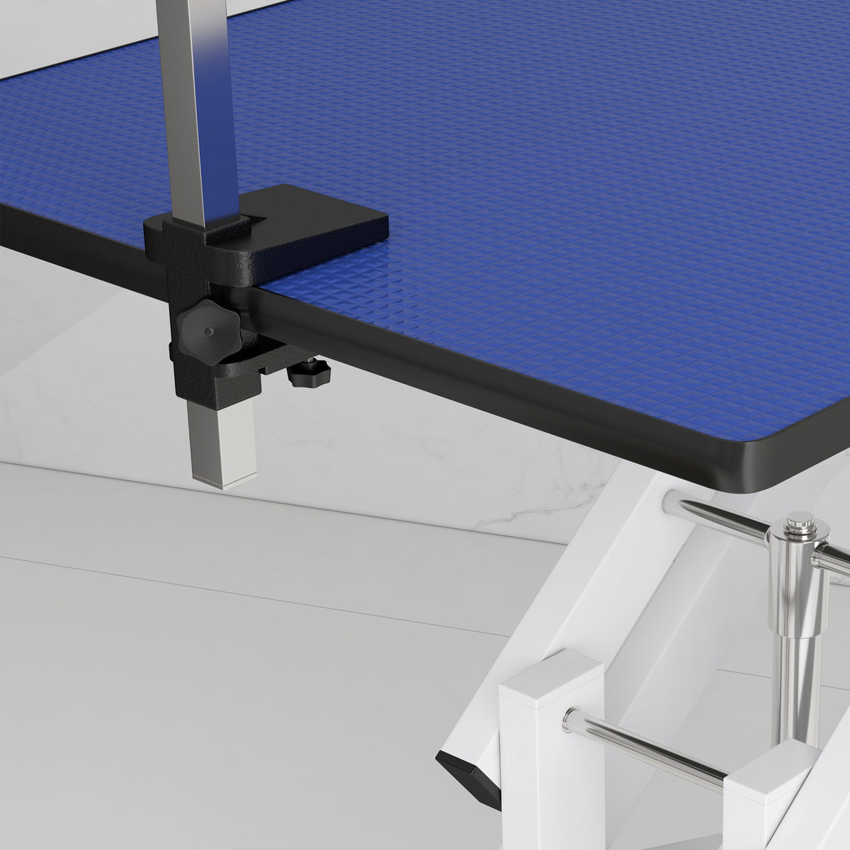Hydraulic Pet Grooming Table - Adjustable Z-Frame Blue 42"-Dogs-DECOROLALA