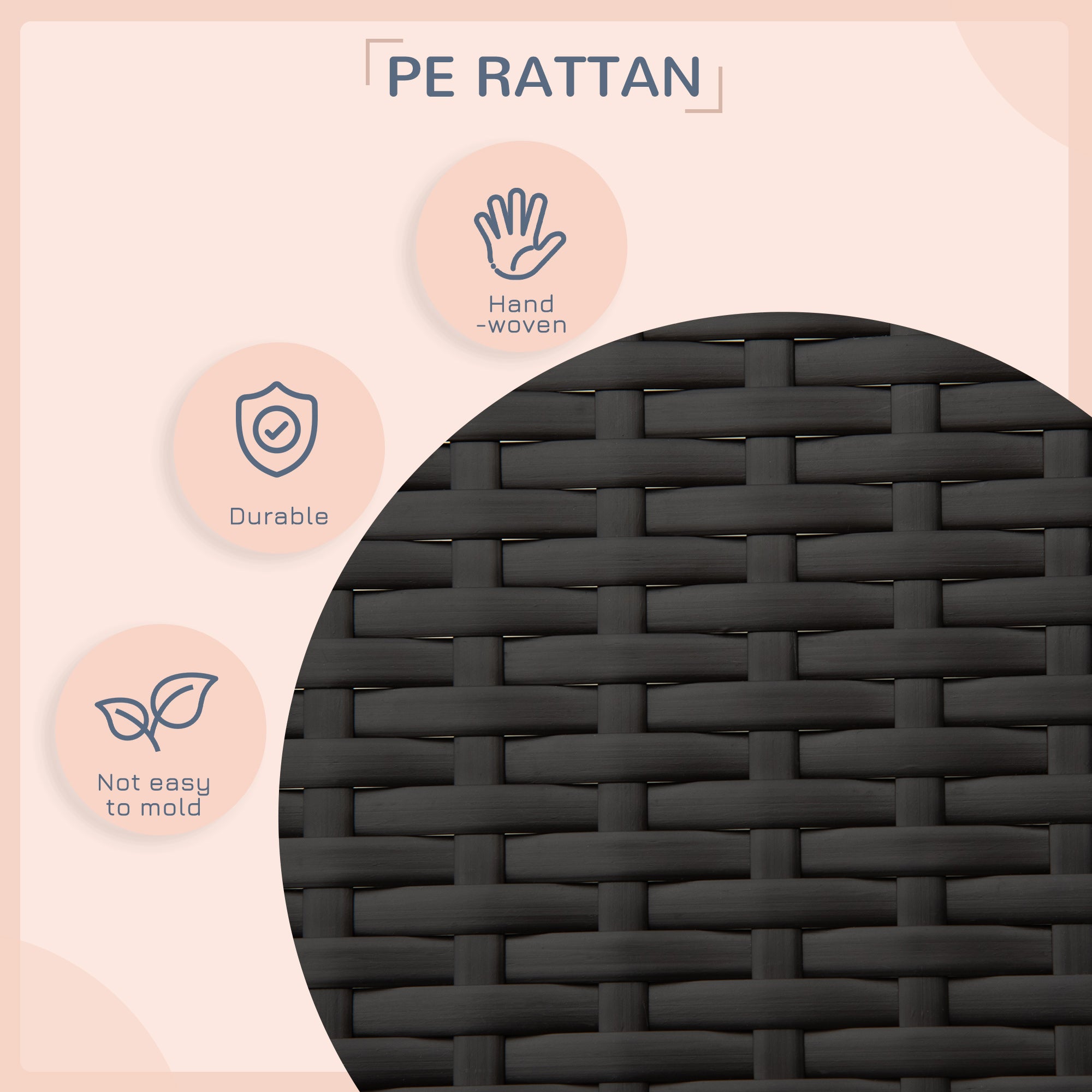 Rattan Dog House with Canopy, Wicker Dog Bed with Water-Resistant Cushion, for Small and Medium Breeds Grey