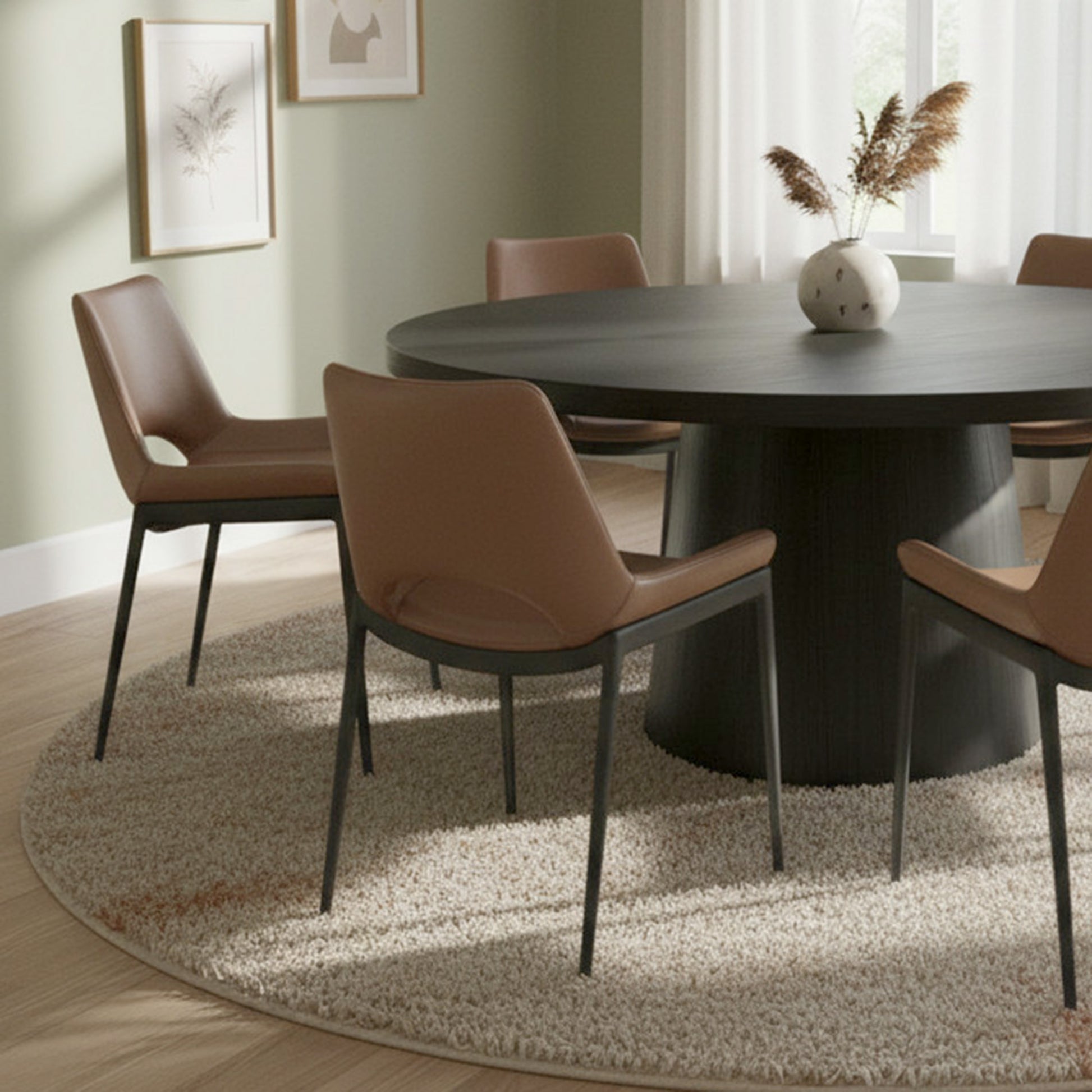 ICONA-DINING CHAIR-SADDLE_BLACK-Dining Chair-DECOROLALA
