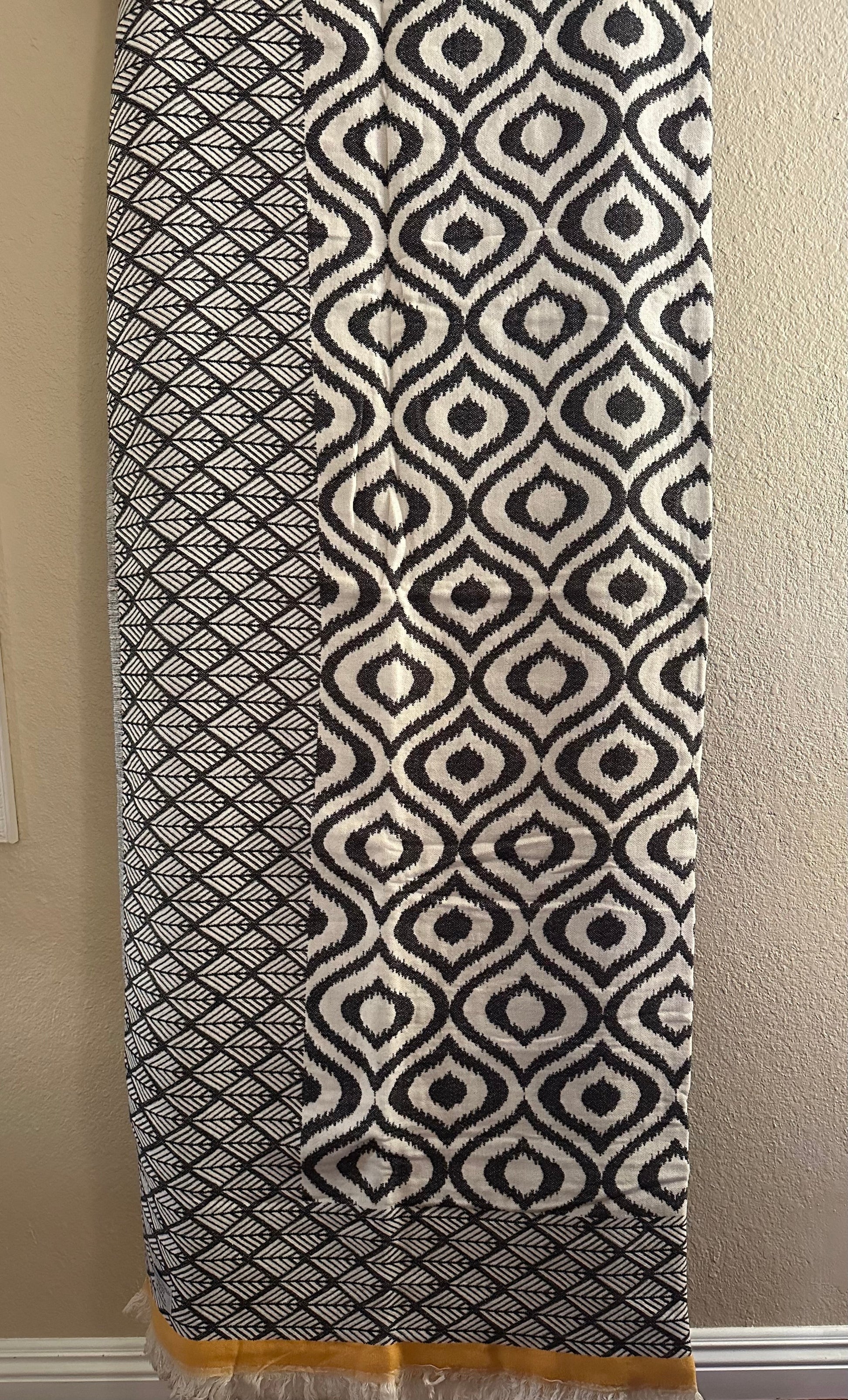 IKAT Yellow Turkish Throw - 60"x72" Organic Cotton-Turkish Throw-DECOROLALA