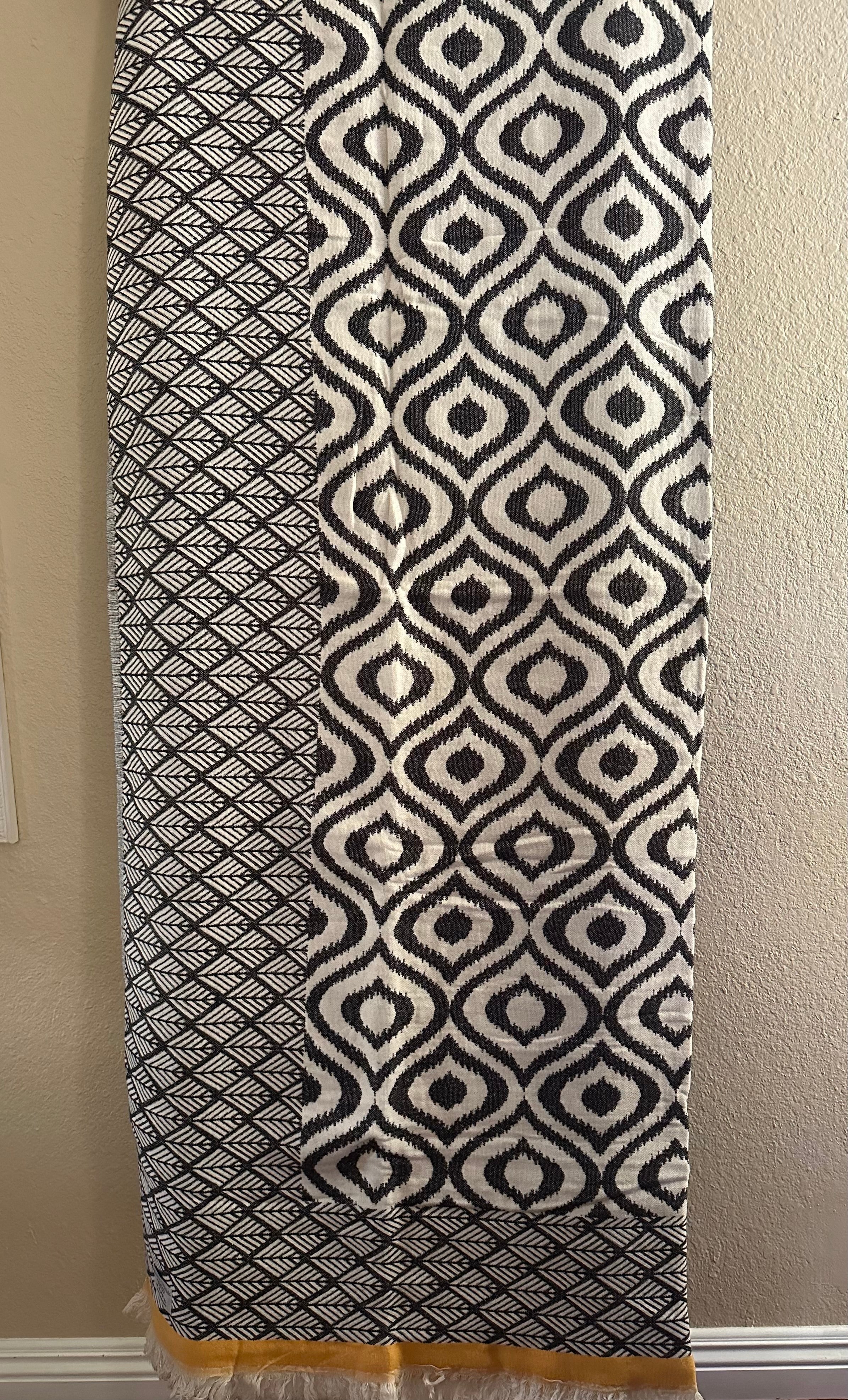 IKAT Yellow Turkish Throw - 60"x72" Organic Cotton-Turkish Throw-DECOROLALA