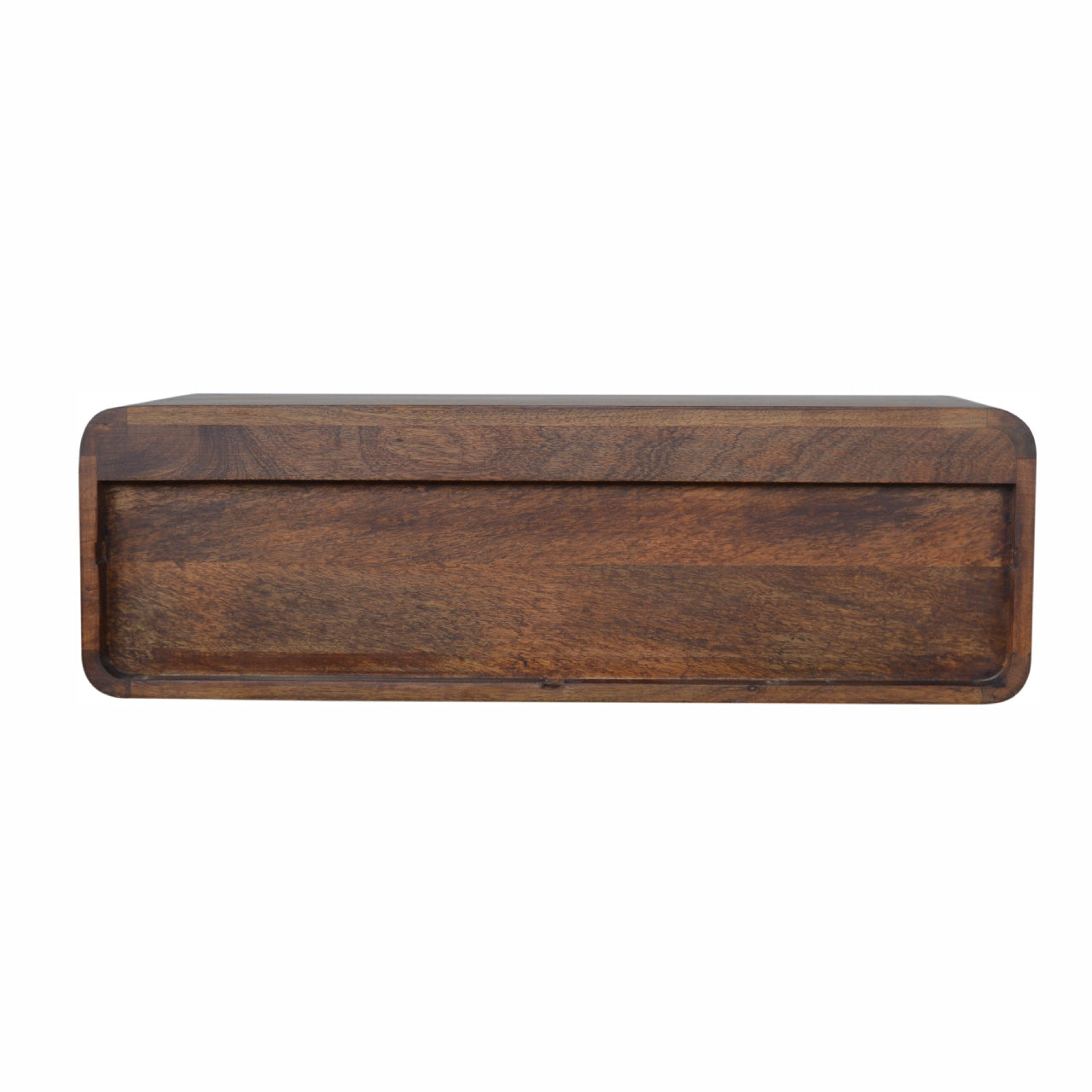 Floating Chestnut Console Table - Solid Mango Wood Wall-Mounted