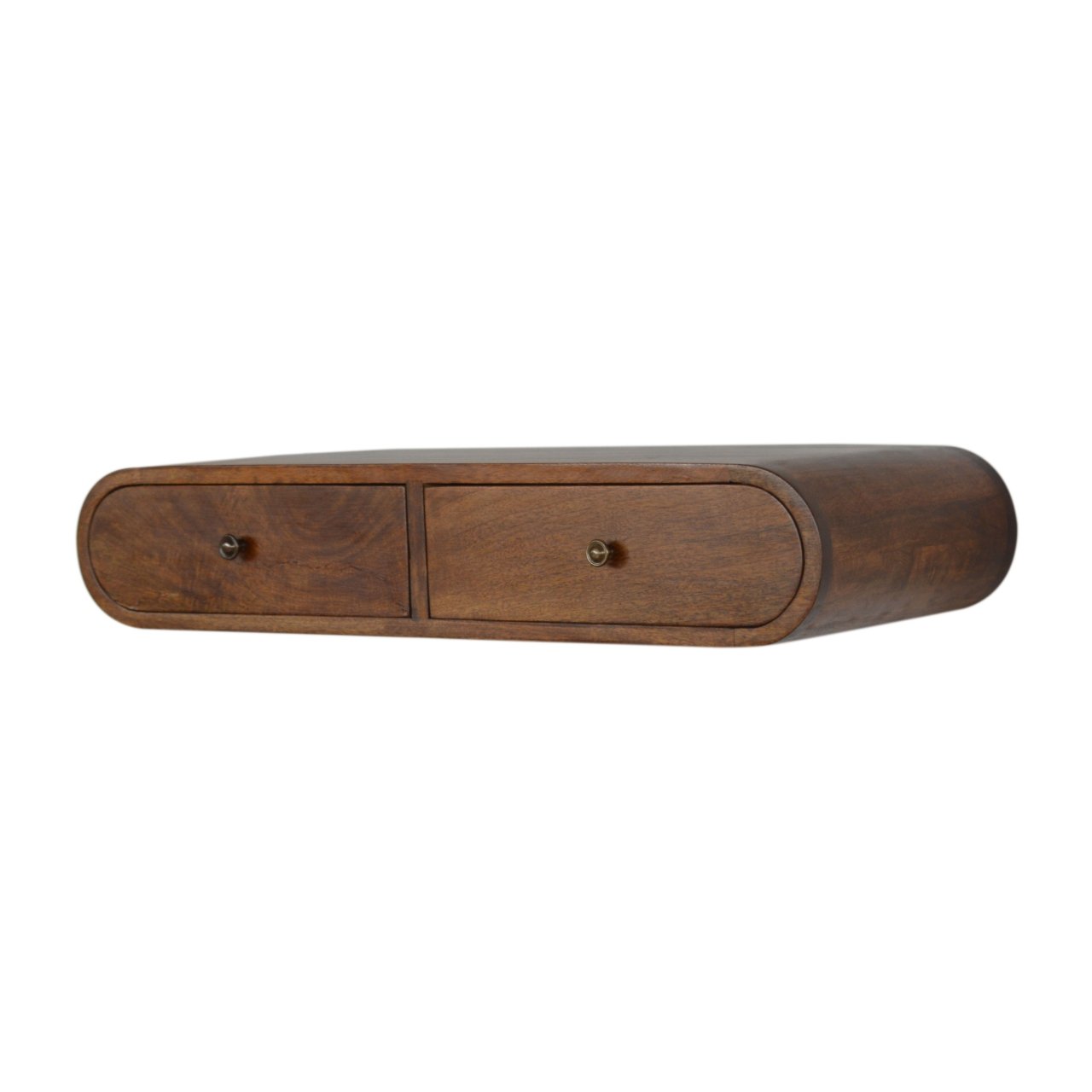 Floating Chestnut London Console Table - Solid Mango Wood