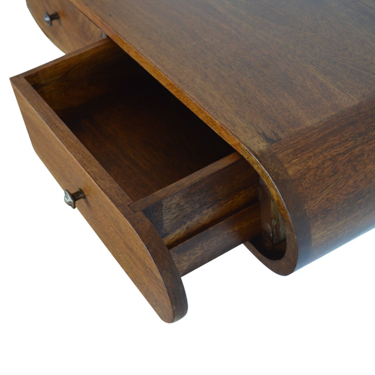 Floating Chestnut London Console Table - Solid Mango Wood