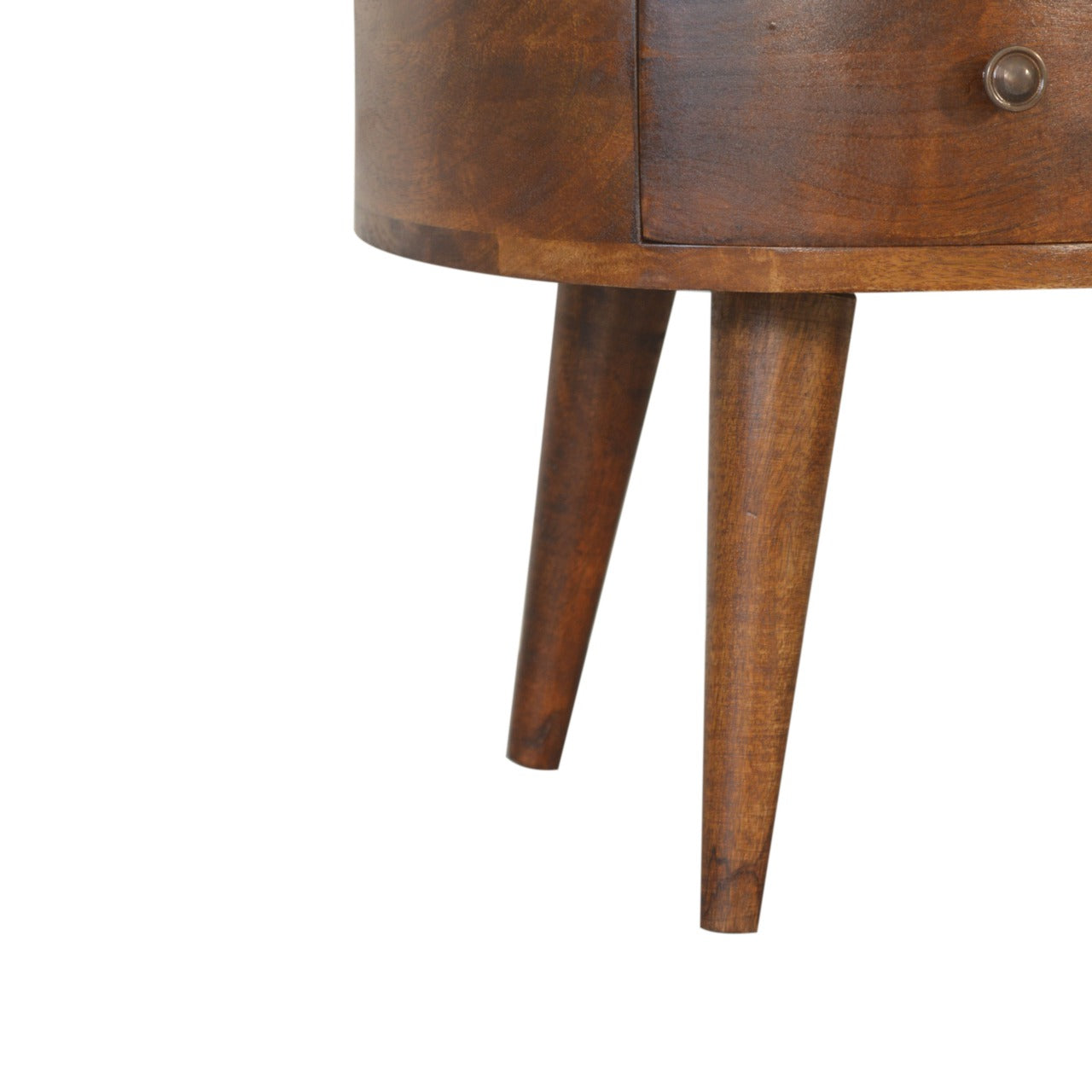 Chestnut Wave Coffee Table - Solid Mango Wood with Drawer