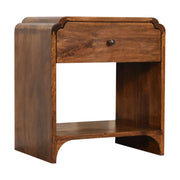 Newton Nightstand - Solid Mango Wood Chestnut Finish