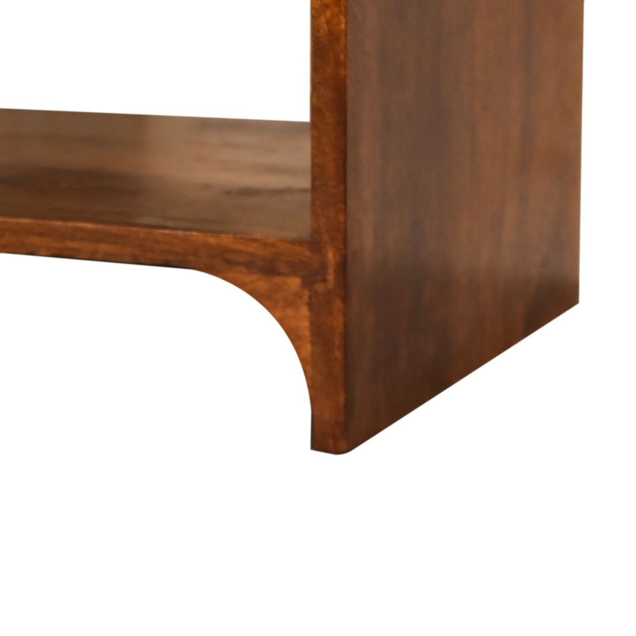 Newton Nightstand - Solid Mango Wood Chestnut Finish
