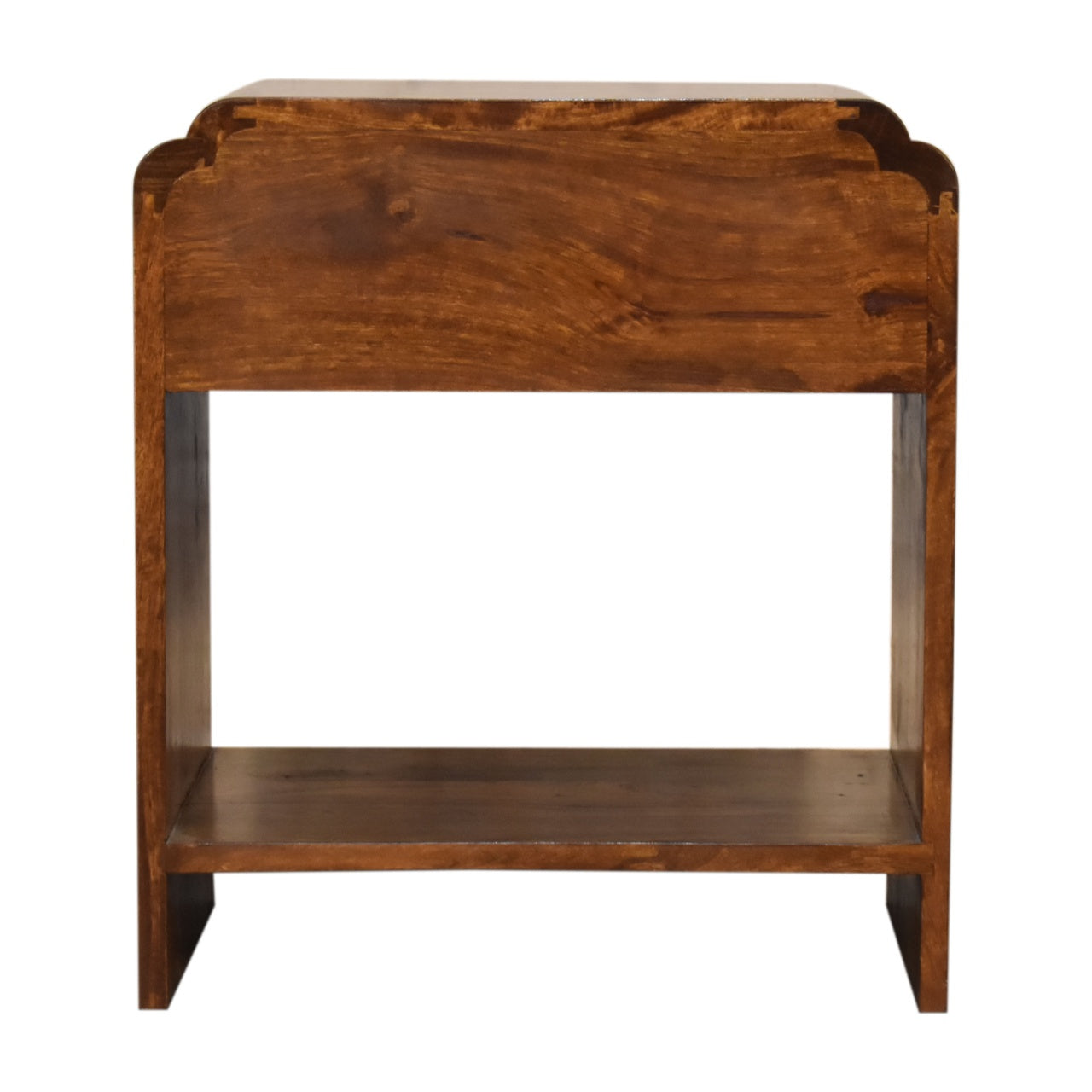 Newton Nightstand - Solid Mango Wood Chestnut Finish