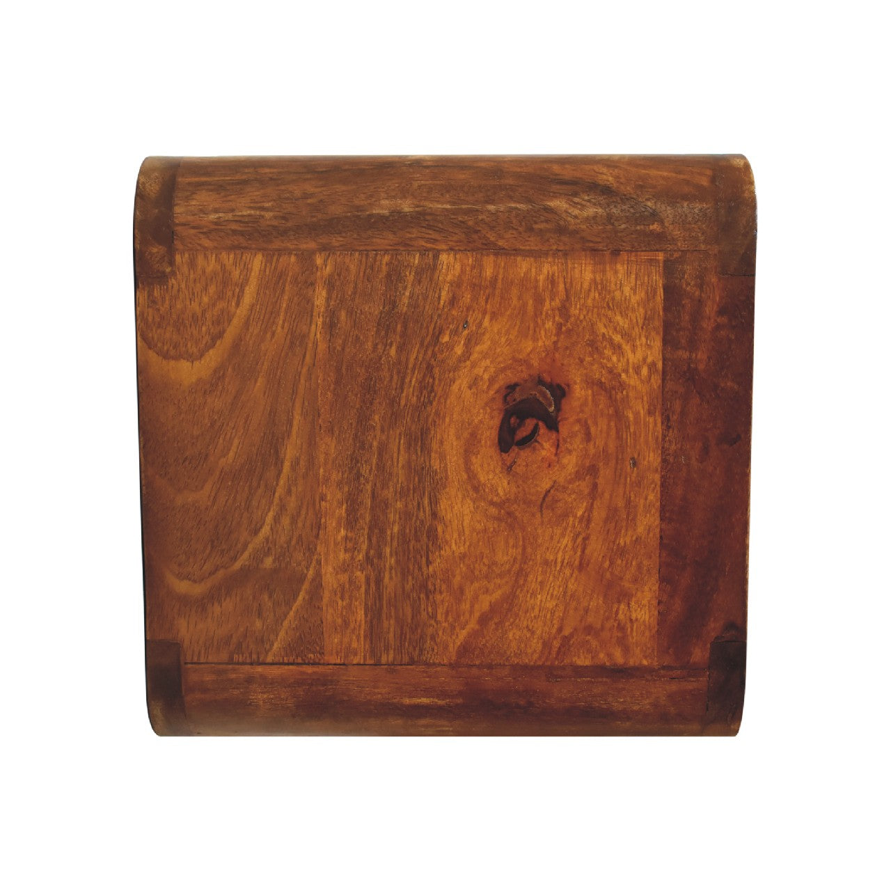 Floating Mini Chestnut Nightstand - Solid Mango Wood 2 Drawers