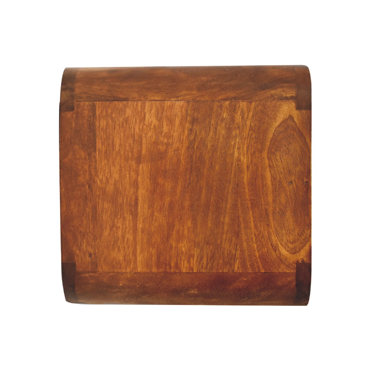 Mini Curve Floating Nightstand - Chestnut Solid Mango Wood