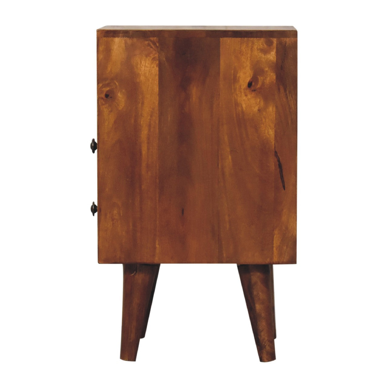 Mini Classic Chestnut Nightstand - Solid Mango Wood 1-Drawer