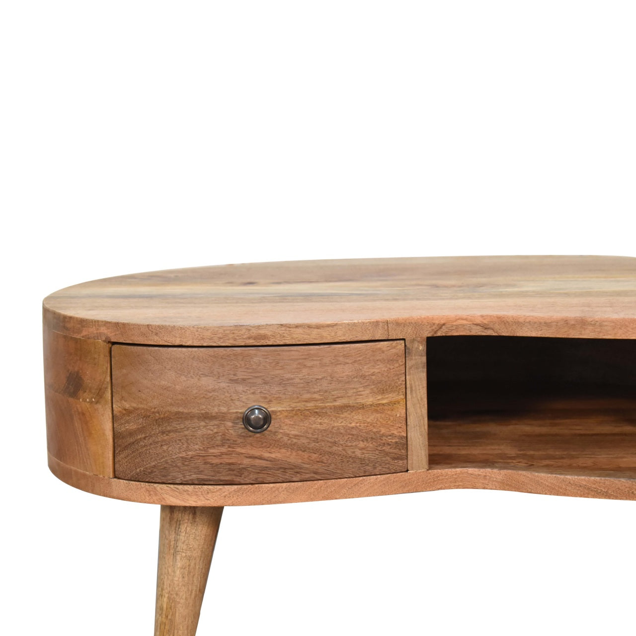 Mini Solid Mango Wood Coffee Table - Oak-ish Finish