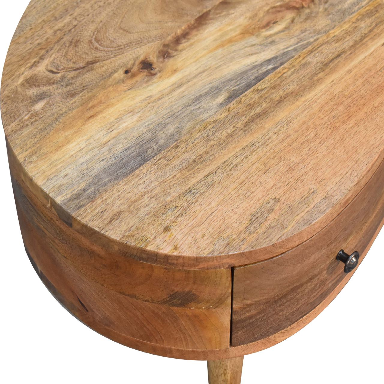 Mini Solid Mango Wood Coffee Table - Oak-ish Finish