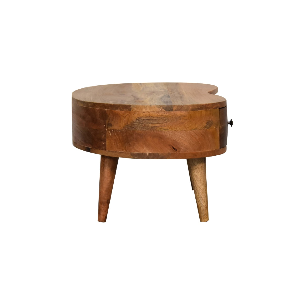 Mini Solid Mango Wood Coffee Table - Oak-ish Finish