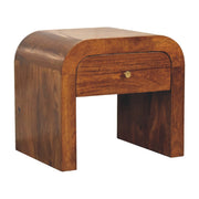 Darcy Chestnut Nightstand - 1 Drawer with Brass Knob