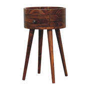 Alina Honey Nightstand - Solid Sheesham Wood Mini Bedside Table
