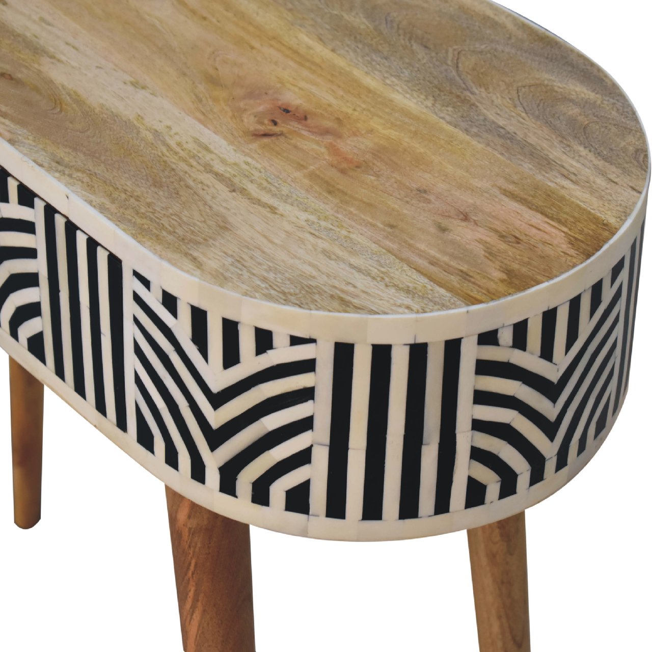 Edessa Bone Inlay Console Table - Solid Mango Wood Nordic Style