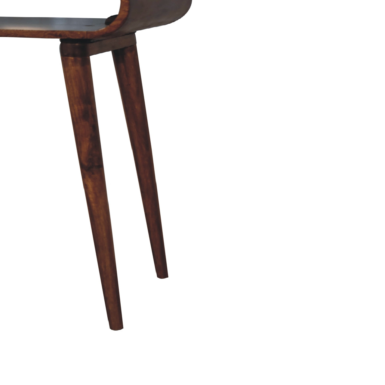 Amaya Nordic Style Console Table - Solid Mango Wood Chestnut finish