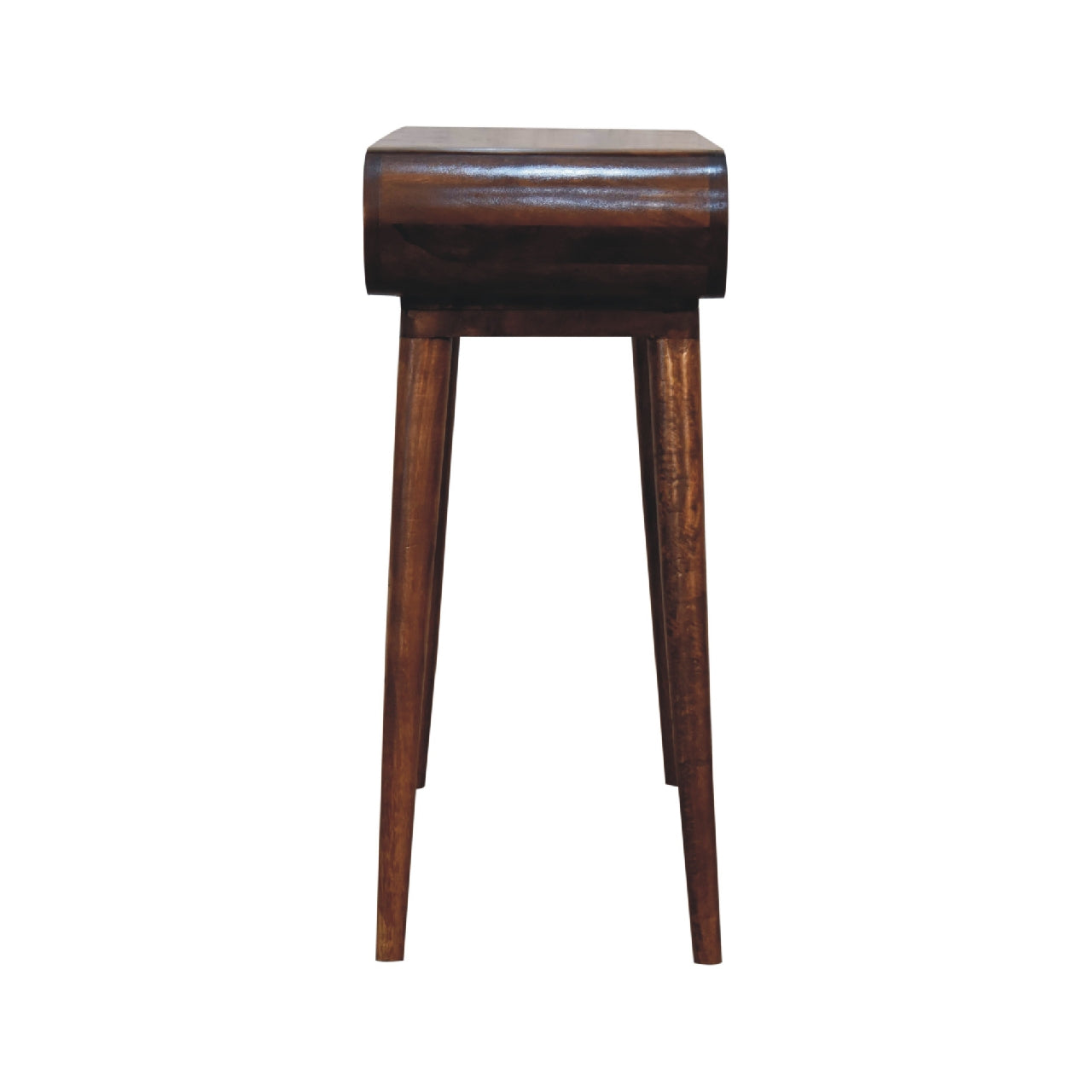 Amaya Nordic Style Console Table - Solid Mango Wood Chestnut finish