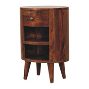 Cortez Nightstand - Solid Mango Wood Chestnut 1-Drawer
