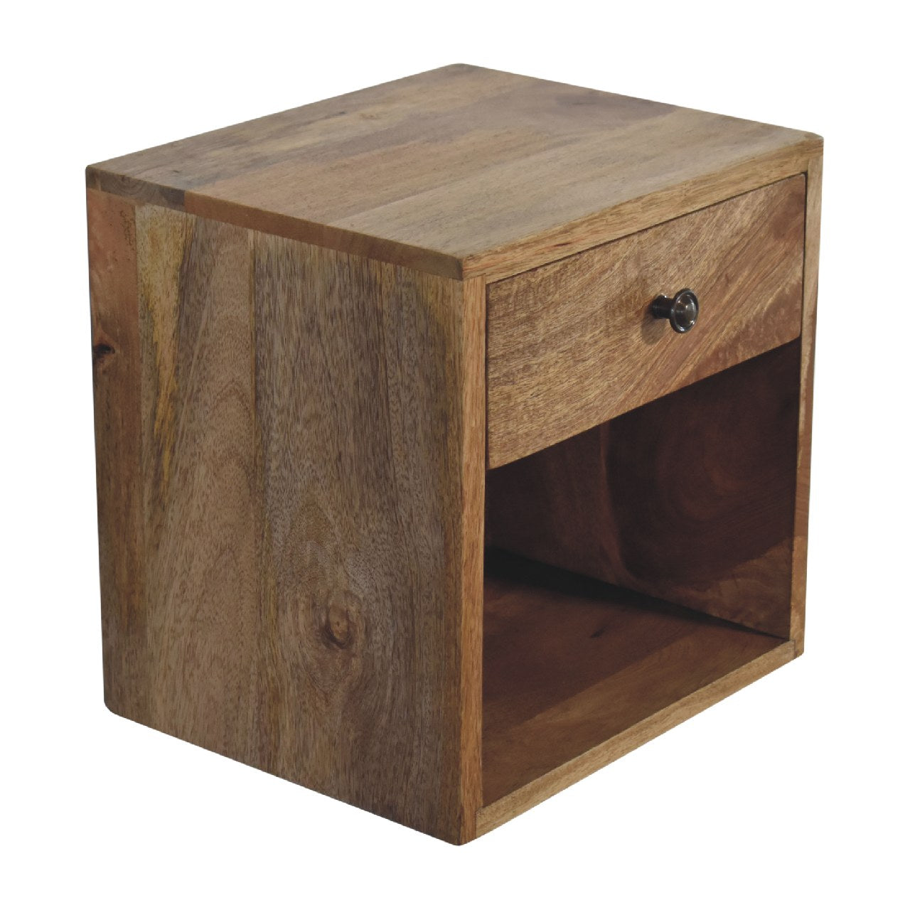 Wall Mounted Mini Classic Nightstand - Solid Mango Wood Oak-ish