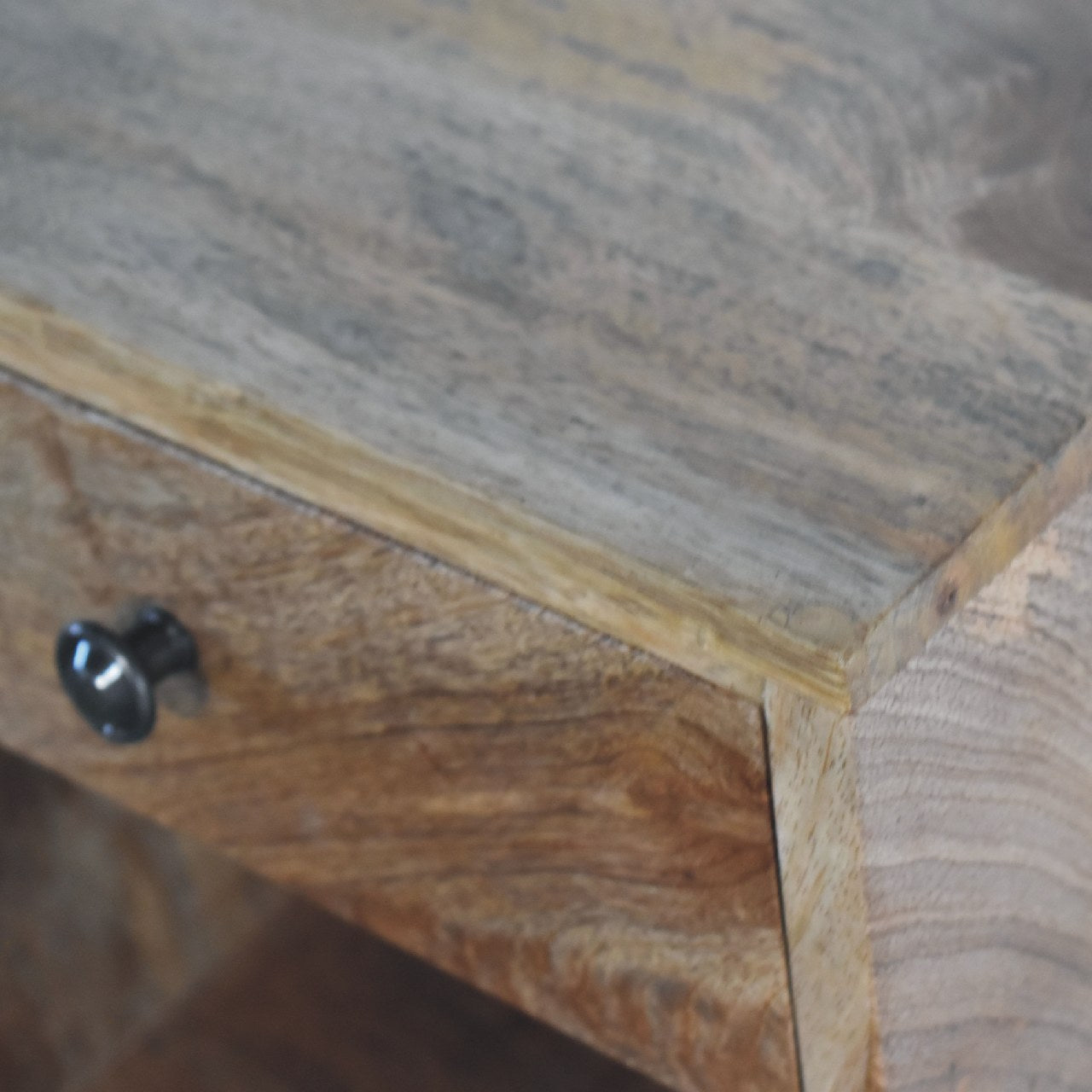 Wall Mounted Mini Classic Nightstand - Solid Mango Wood Oak-ish