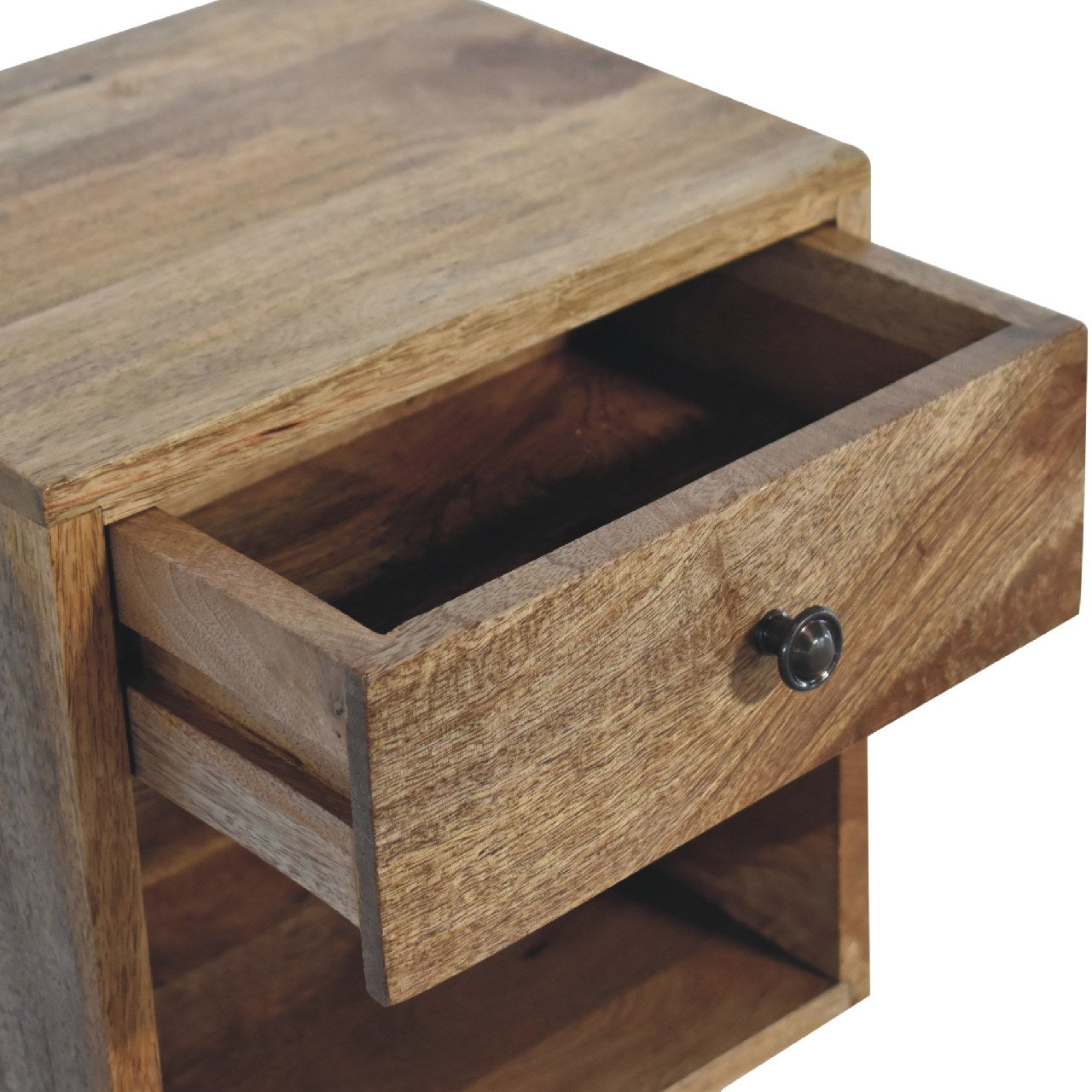 Wall Mounted Mini Classic Nightstand - Solid Mango Wood Oak-ish