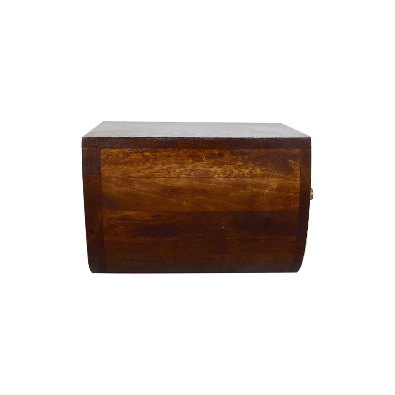 Chestnut Crescent Floating Nightstand - Solid Mango Wood 1 Drawer