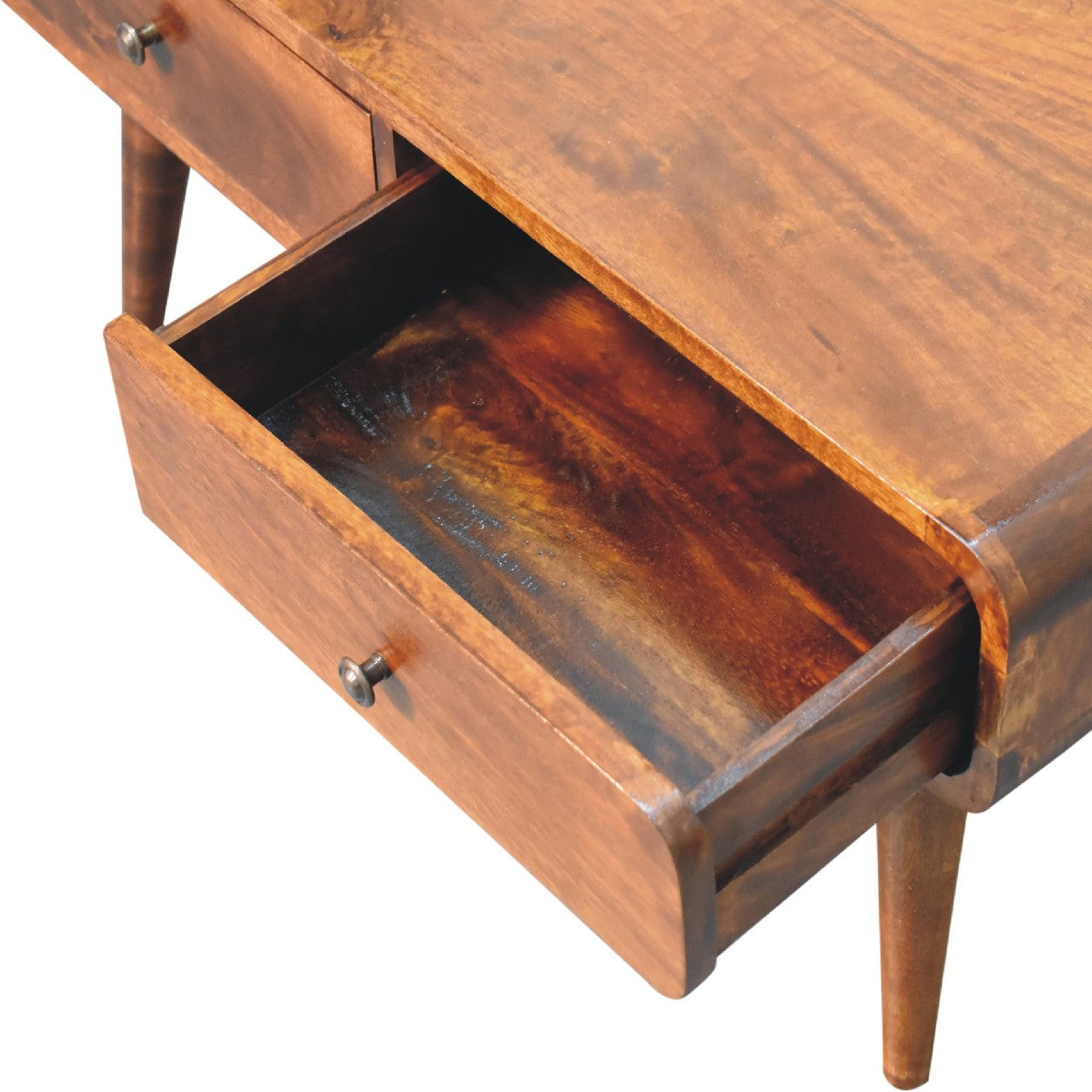Sonata Chestnut Coffee Table - Solid Mango Wood with 4 Drawers