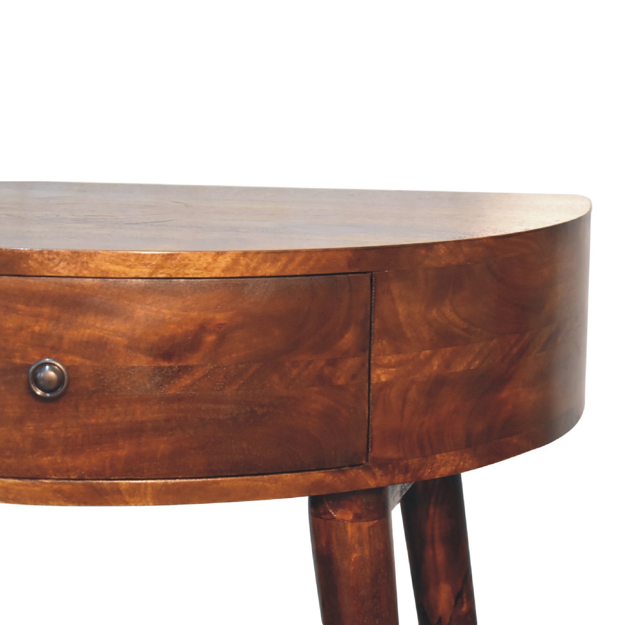 Odyssey Console Table - Solid Mango Wood Chestnut Finish