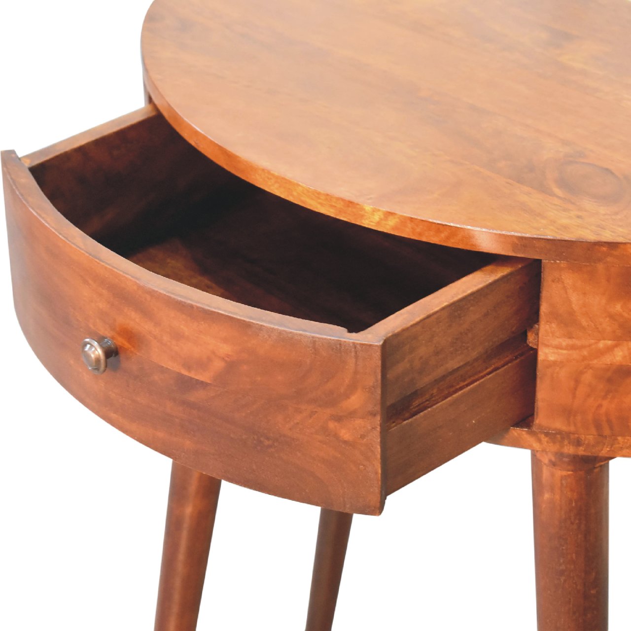 Odyssey Console Table - Solid Mango Wood Chestnut Finish