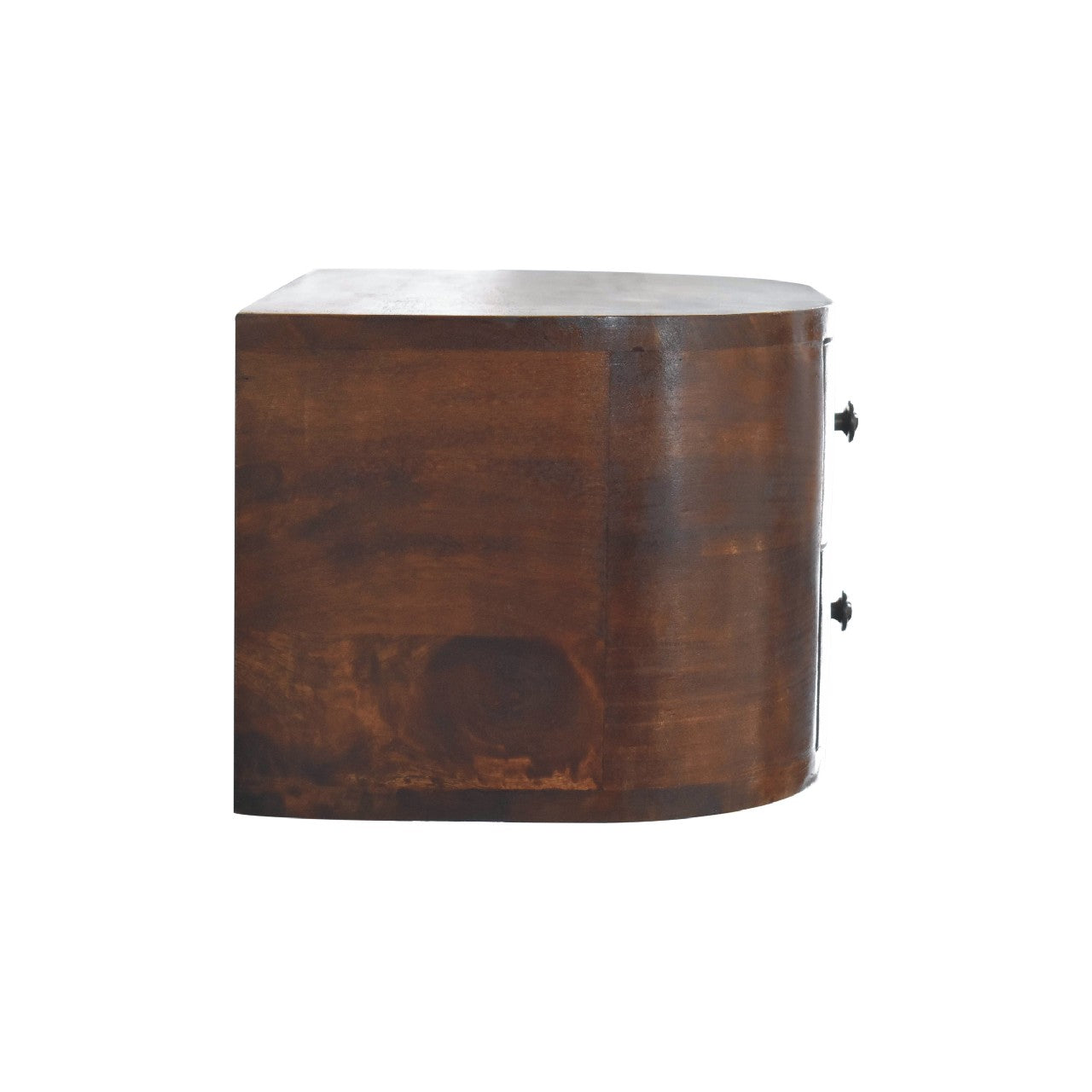 Lunar 2 Drawer Floating Nightstand - Solid Mango Wood Chestnut
