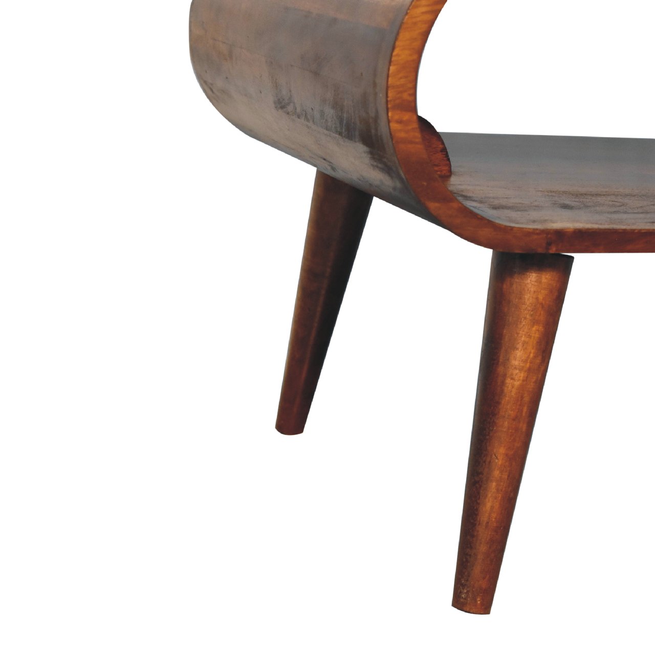 Open Chestnut Coffee Table - Solid Mango Wood Modern Design