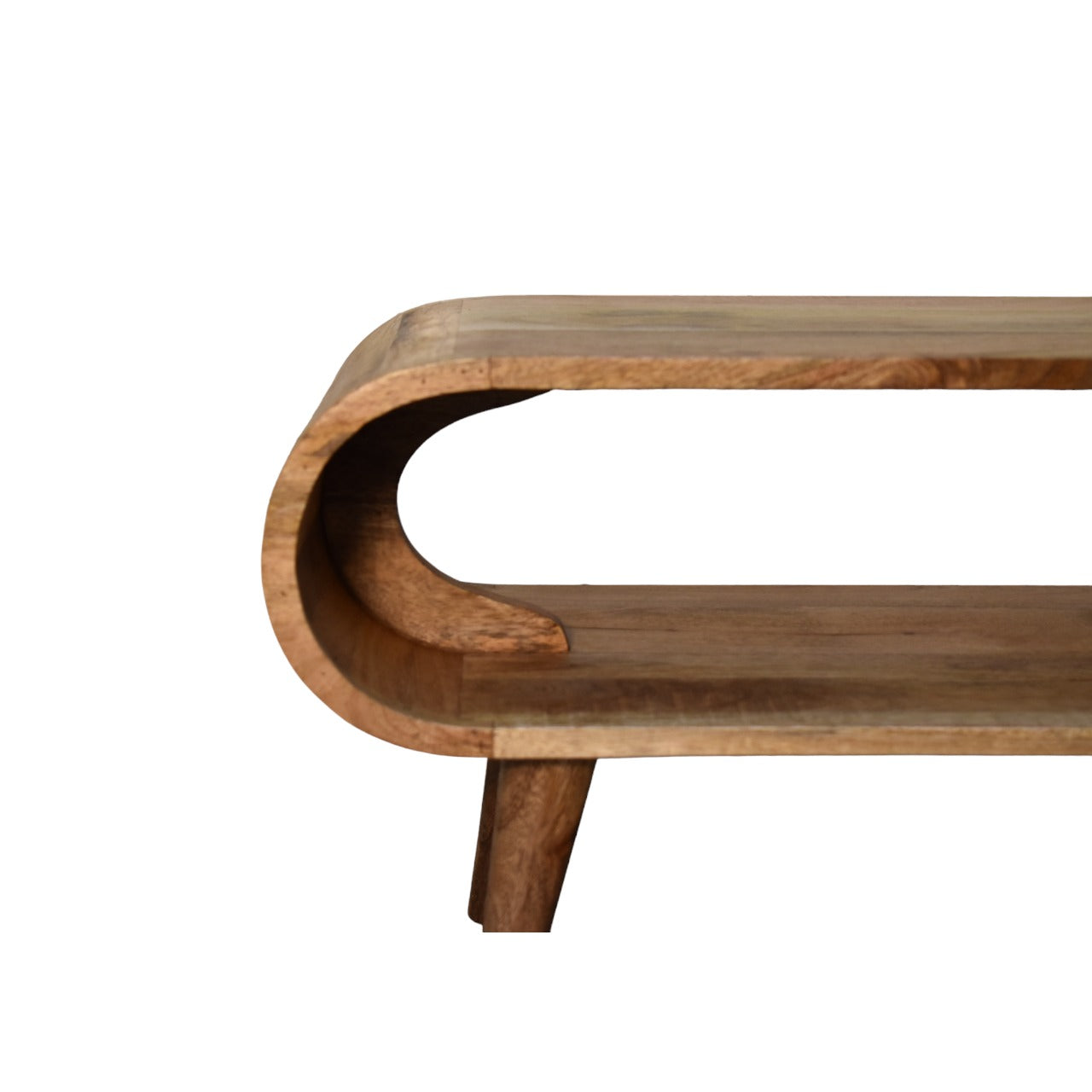 Amaya Nordic Style Solid Mango Wood Coffee Table - Oak Finish
