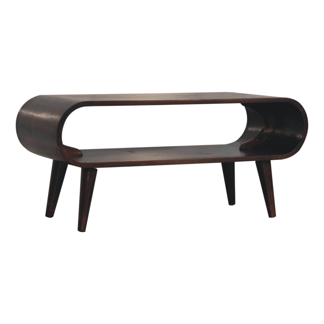 Amaya Walnut Finish Solid Mango Wood Media Unit