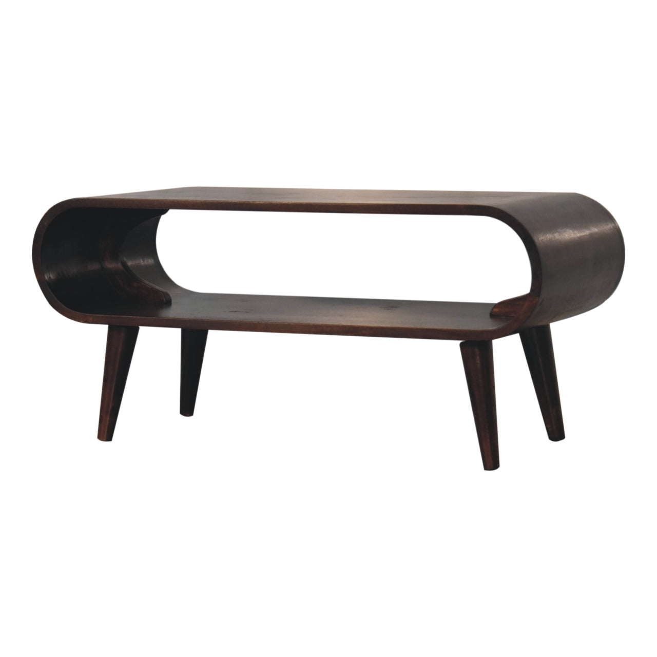 Amaya Walnut Finish Solid Mango Wood Media Unit