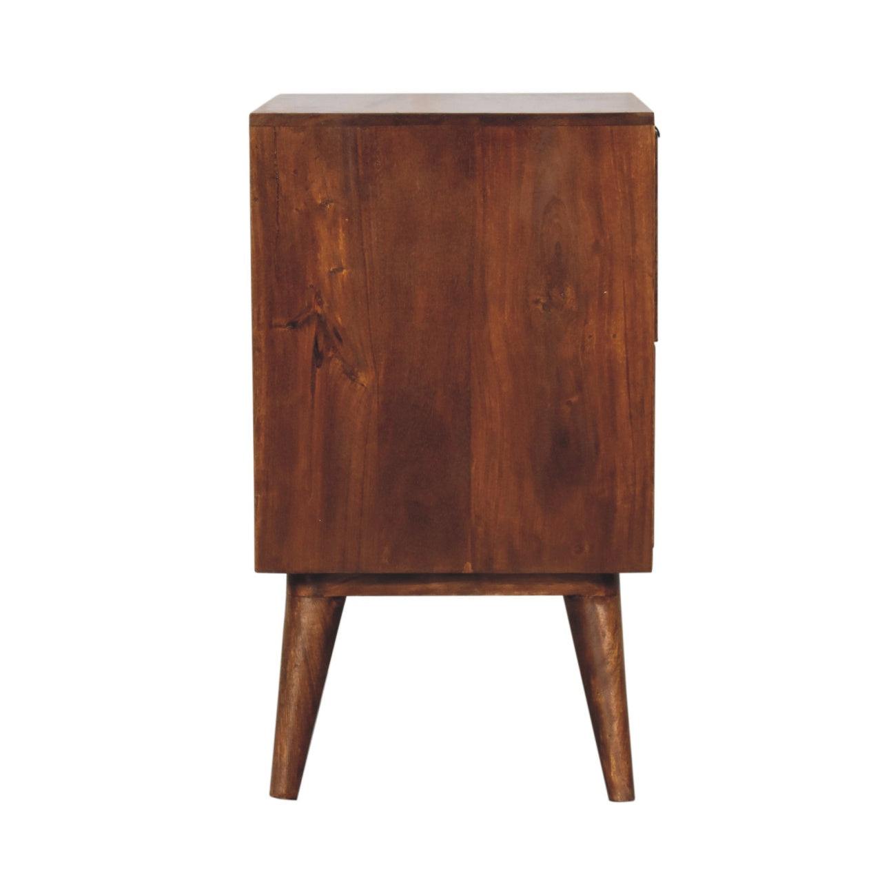 Quad Nightstand - Solid Mango Wood Chestnut Finish