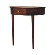 Backless Mounted Console Table - Chestnut Solid Mango Wood