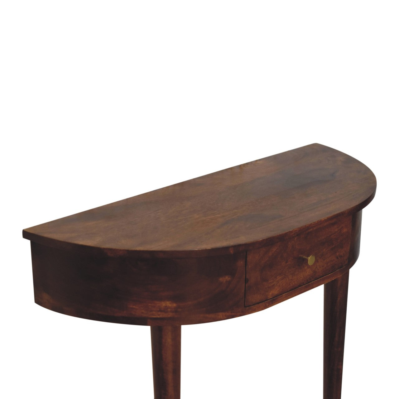 Backless Mounted Console Table - Chestnut Solid Mango Wood